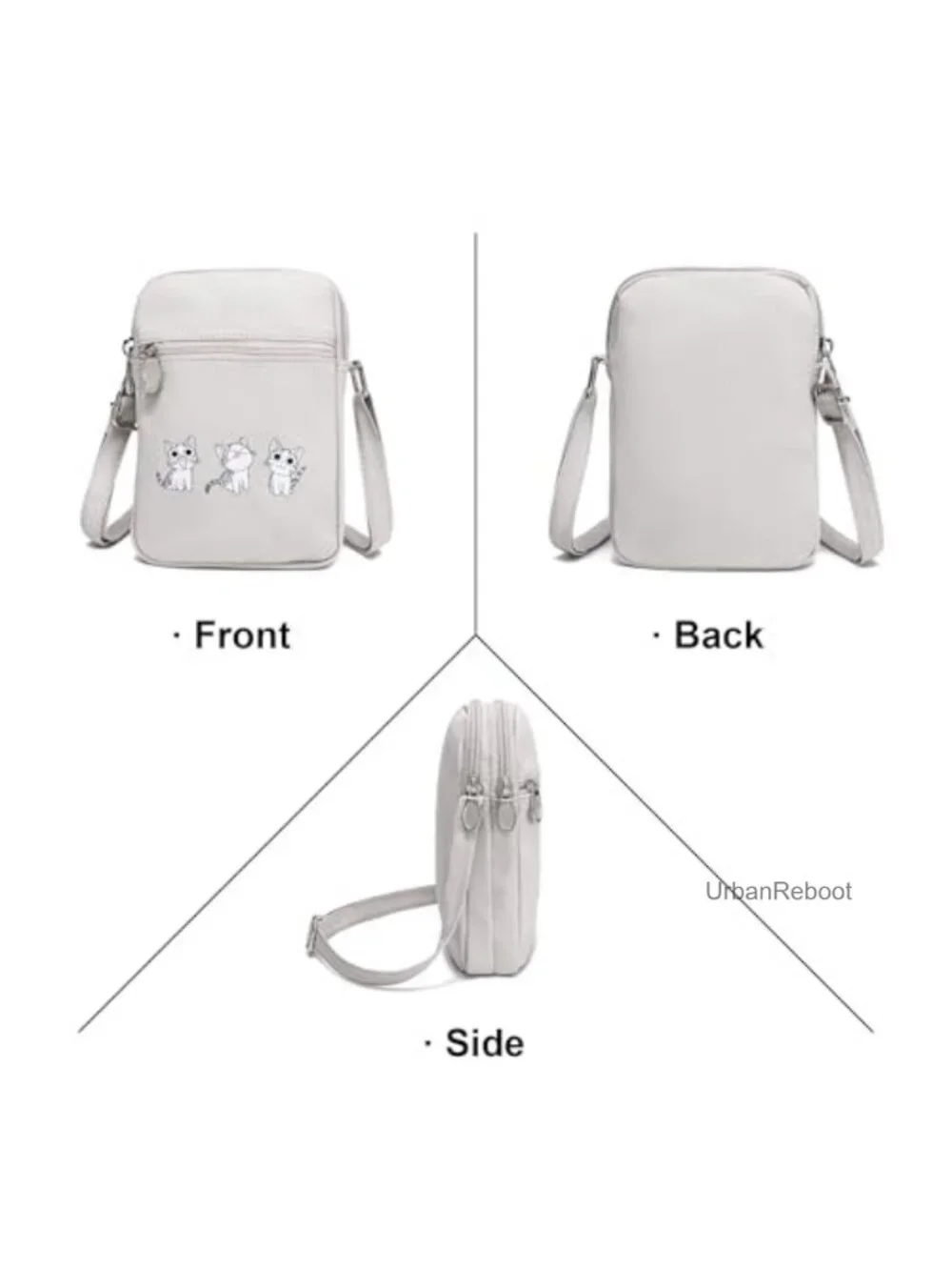 Girls Canvas Crossbody Bag Mini Purse Small Mini Bag Adjustable Strap Cute